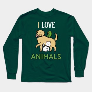 I LOVE ANIMALS Long Sleeve T-Shirt